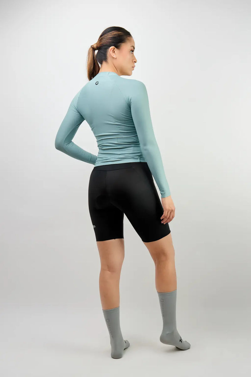 Jersey de ciclismo para mujer manga larga con detalles reflectivos-26