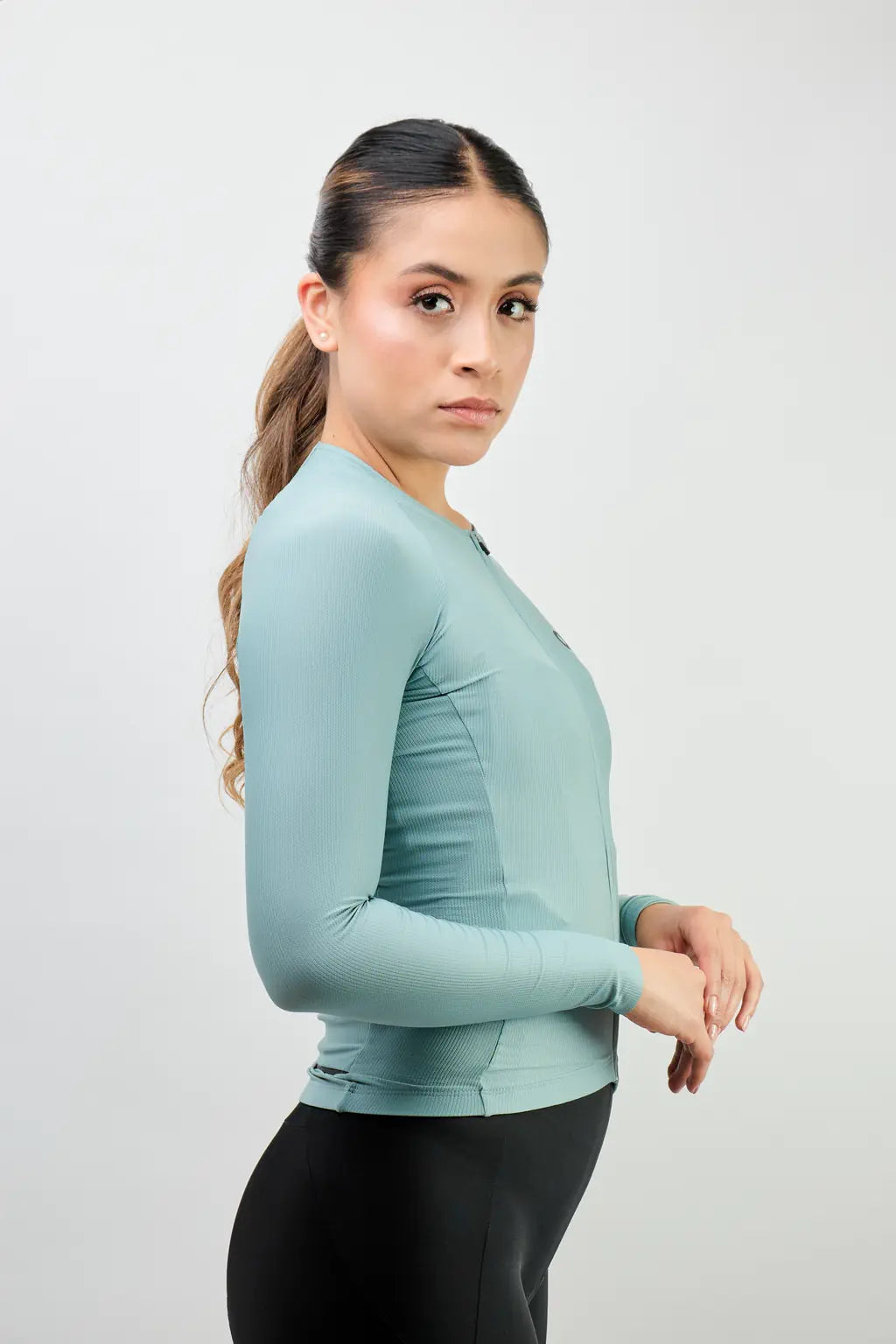 Jersey de ciclismo para mujer manga larga con detalles reflectivos-20